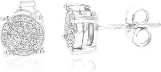 Vir Jewels 1/4 cttw Lab Grown Diamond Composite Earrings in Sterling Silver With Push Backs For Women