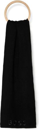 BOSS Sciarpa con ricamo - Nero