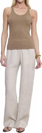 Enza Costa Linen Everywhere Pant In Jute Heather