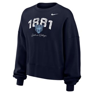 Nike Womens College (Spelman College) Phoenix Fleece Crew-Neck Sweatshirt in Blue | W33302SPEC25-NVY