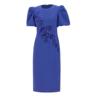 Rebecca Vallance Evolet Midi Dress - female - Rebecca Vallance - Party Dresses - Blue - L - Dresses
