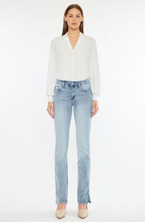 Kancan Nadia Mid Rise Y2K Bootcut Jeans in Medium Wash at Nordstrom, Size 30