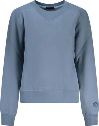 North Sails Hoodies & sweatvesten, Dames, Blauw, XS, Katoen, Sweatshirt met lange mouwen