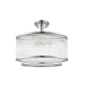 Netlighting Sergio Cylindrical Ceiling Light Chrome 5x E14 in Silver