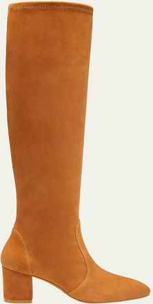 Stuart Weitzman Yuliana Stretch Suede Knee Boots