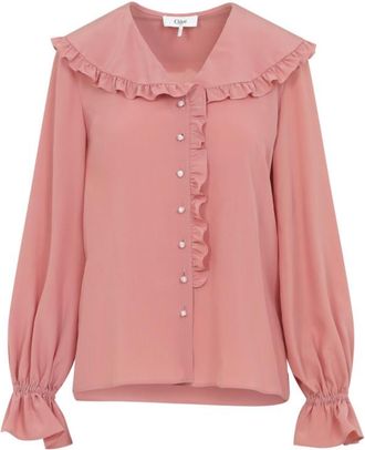 Chlo&eacute; Coral Ruffled Top