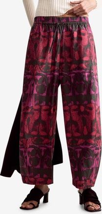 Desigual Abstract Print Wide Leg Pants in Red Multi at Nordstrom, Size Medium
