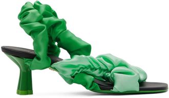 Amy Crookes Green & Black Mimi Heeled Sandals