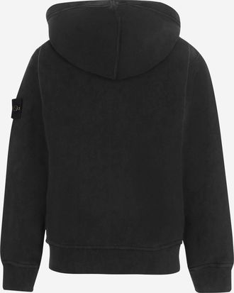 Stone Island Boys Hoodie Cotton Black Hoods & Sweatshirts