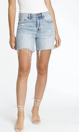 Pistola Denim Devin High Rise Mom Cut Off Shorts In St Tropez