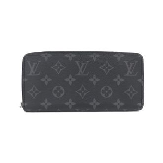 Louis Vuitton Black Coated Canvas Long Wallet (Bi-Fold) (Pre-Owned)