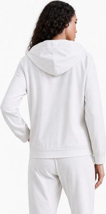 Brunello Cucinelli Cotton-Blend Zip Hoodie - White