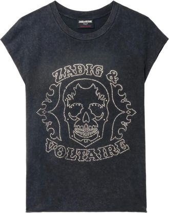 Zadig&Voltaire Top con strass - Grigio