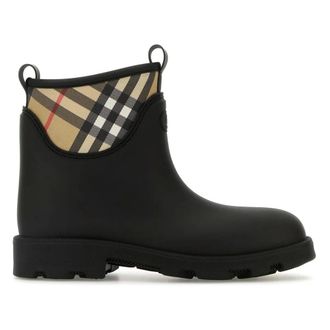 Burberry Rain Boots, male, Black, Size: 10 US Black Ankle Boots for Men