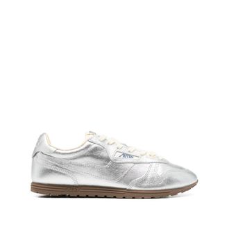 Autry Zilveren Sneakers Stijlvol Metallic Finish Logo - Dames - Sneakers - Grijs - 36 EU - Schoenen
