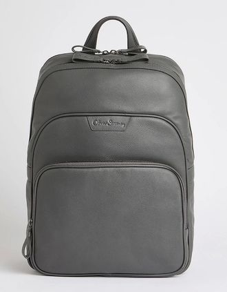 Oliver Sweeney Mens Oliver Sweeney Milled Leather Backpack - Grey - Size: ONE size