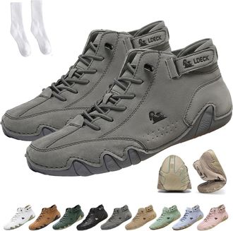 Generic Waterproof Breathable Orthopedic Sneakers, Outdoor, Casual, Orthopedic Sneakers Boots for Women Men (Grey, Adult, Women, 10.5, Numeric, UK Footwear Si