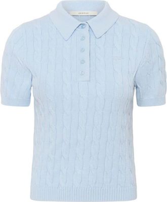 Gestuz Thilla Polo Pullover - Dames - Ronde hals truien - Blauw - XS - Polyester - Truien & Vesten