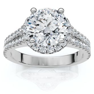 Pompeii3 2 1/3Ct Diamond Waverly Lab Grown Engagement Ring White, Yellow or Rose Gold