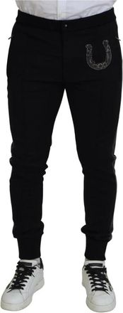 Dolce & Gabbana Slim-fit Broeken - Heren - Slim Fit Broeken - Zwart - XL - Katoen - Broeken