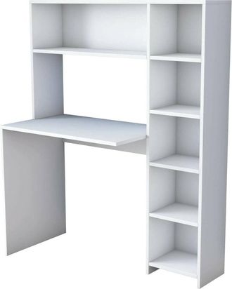 Dmora Escritorio blanco 113.2x40x141.8h cm, madera nobil