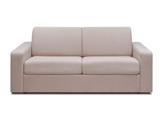 VENTE-UNIQUE.COM Sof&aacute; cama poli&eacute;ster 3 plazas beige 223x223cm
