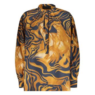 Alberta Ferretti Korean Collar Shirt - female - Alberta Ferretti - Blouses - Multicolor - XL - Blouses & Shirts