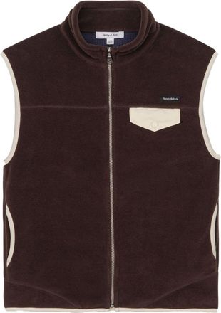 Sporty & Rich zipped polar vest - women - Polyester - S - Brown