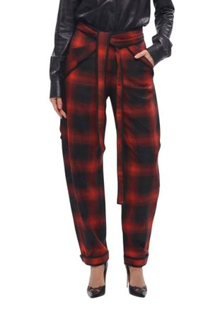Stella McCartney Red Tapered Flat Front Pants
