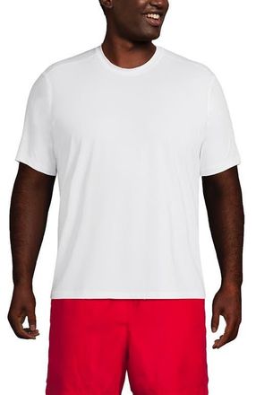 Lands End Short Sleeve Swim Tee Rash Guard in White at Nordstrom, Size Xx-Large