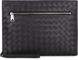 Bottega Veneta Mens Intrecciato Vn Document Case Black Calf Laptop Bags & Briefcases