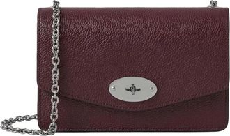 Mulberry Zwart Kersen Kleine Darley Schoudertas - Dames - Schoudertassen - Bruin - ONE Size - Leer - Tassen