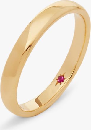 Annoushka 18ct Yellow Gold Ruby 18ct Gold 3mm Wedding Ring