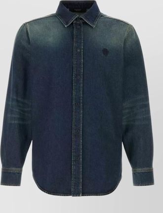 Gucci long sleeve denim shirt cuffed sleeves