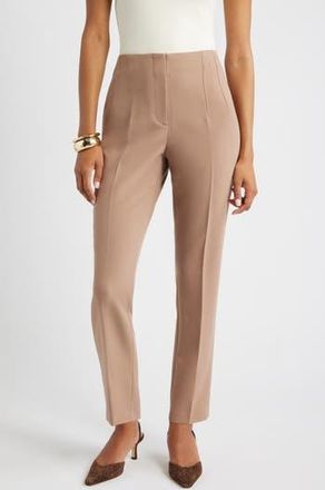 Open Edit Icon High Waist Ankle Cigarette Pants in Tan Portabella at Nordstrom Rack, Size 12