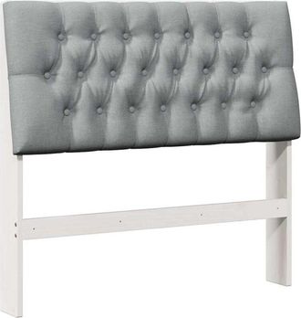 vidaXL Upholstered Headboard Light Grey 100 cm Solid Pine Wood vidaXL