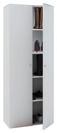 ebuy24 Gabinete De Madera Vcm Dimensiones An. 70 X Al. 178 X P. 40 Cm 5 Compartimentos Armario Multiusos Armario De Zapatos Con Dos Puertas Giratorias - Vand