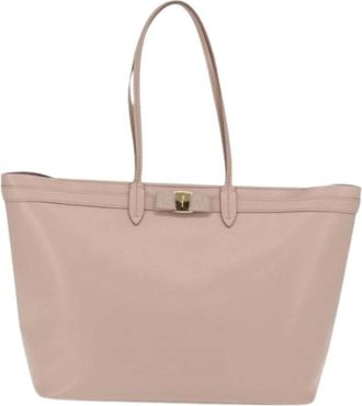 Ferragamo Pre-owned Tote Bags, female, Pink, Size: ONE SIZE Pre-owned Tote Bag