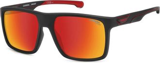Carrera Zwart/Rood Multilaagse Zonnebril - Heren - Zonnebrillen - Zwart - 57 MM - Accessoires