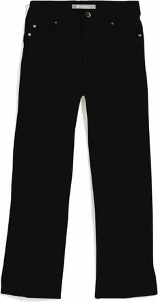 Tractr Womens Crop Flare Jeans In Black
