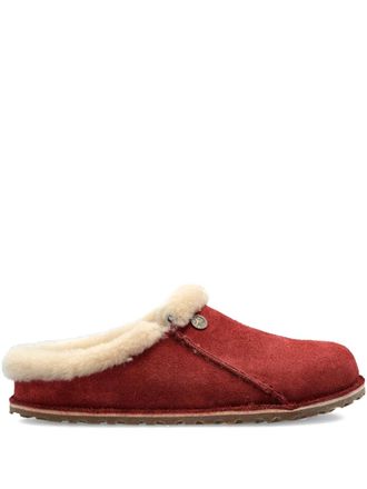 Birkenstock Mules in pelle scamosciata - Rosso