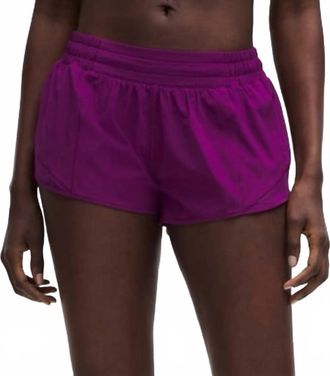 lululemon Hotty Hot 2.5 Lined High Rise Short In Chilled Grape