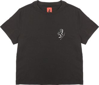Ferrari Womens Short Sleeve T-Shirts - Black - Size Large