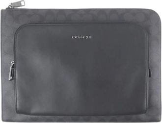 Coach Pre-owned Clutch Bag - Heren - Vintage Clutch - Zwart - ONE Size - Leer - Vintage