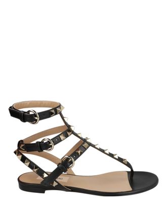 Valentino Rockstud Caged Flat Sandals