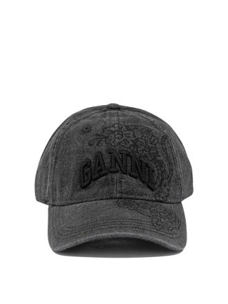 Ganni Denim-Baseballkappe