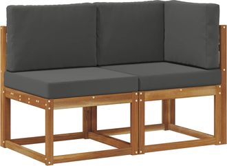 vidaXL Sof&aacute; De Esquina Y Centro Para Exterior Con Coj&iacute;n 2 Pieza Vidaxl