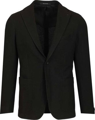 Tagliatore Unlined Textured Cotton Jersey Blazer - male - Tagliatore - Blazers - Black - 2XL - Jackets
