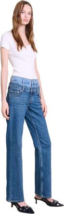 Maje Knit top in Ecru at Nordstrom, Size Medium