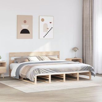 vidaXL Vidaxl - Estructura De Cama Sin Colch&oacute;n Madera Maciza De Pino 180x200 Cm